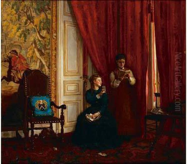 Scene D'interieur by Eugene Delfosse