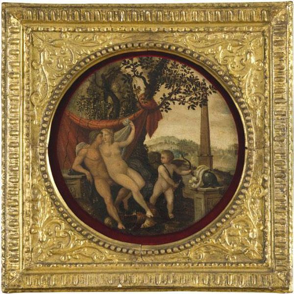 Venere, Marte E Cupido Oil Painting by Niccolo Dell'Abate