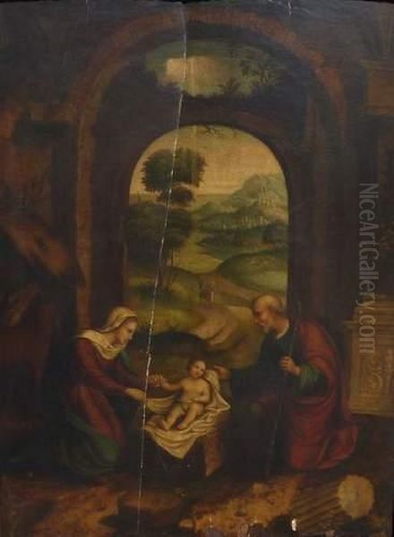 La Sainte Famille Oil Painting by Fra Bartolommeo della Porta