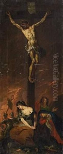 Crucification Oil Painting by Johann Nepomuk della Croce