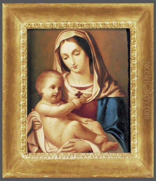 Madonna Con Bambino Oil Painting by Johann Nepomuk della Croce