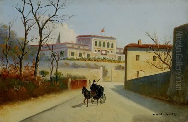 Paesaggio Concarrozza Oil Painting by Anacleto, Nino Della Gatta