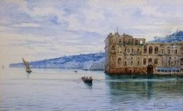 Maiori Oil Painting by Angelo Della Mura