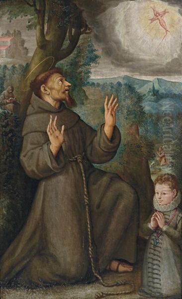 San Francesco Riceve Le Stimmate Oil Painting by Giovanni Battista della Rovere