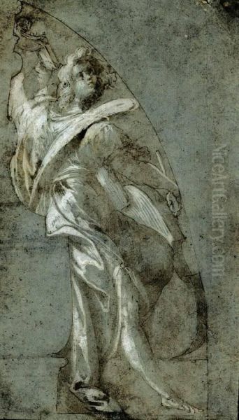 Musizierender Engel Oil Painting by Giovanni Battista della Rovere