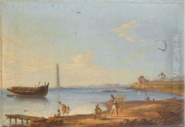 Livorno, Vita Costiera Oil Painting by Pietro Della Valle