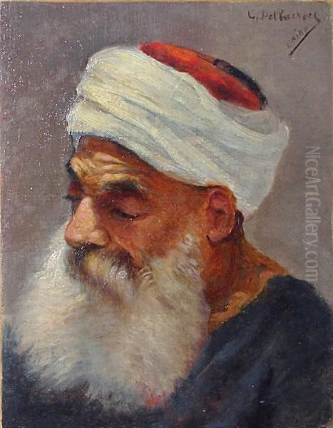 Ritratto Di Arabo Oil Painting by C. Dellacroix