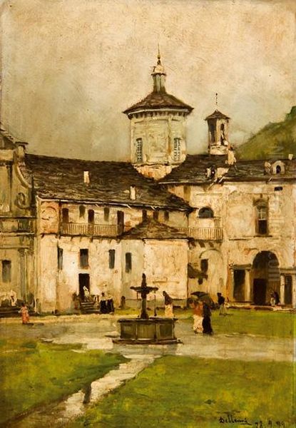 Sacro Monte Di Oropa (piedmont, Turin) Oil Painting by Lorenzo Delleani