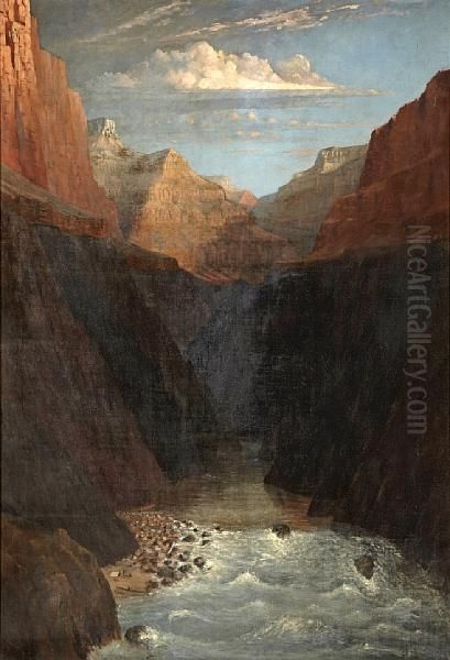 In The Grand Canyon Oil Painting by Frederick Samuel Dellenbaugh