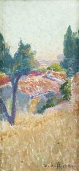 Mas En Provence Oil Painting by David Dellepiane