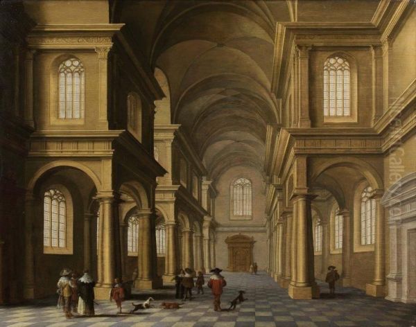 L'interieur D'une Eglise by Anthonie De Lorme