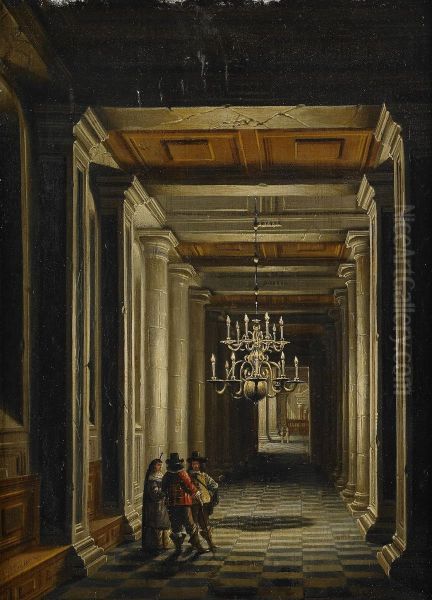 Kyrkointerior Oil Painting by Anthonie De Lorme