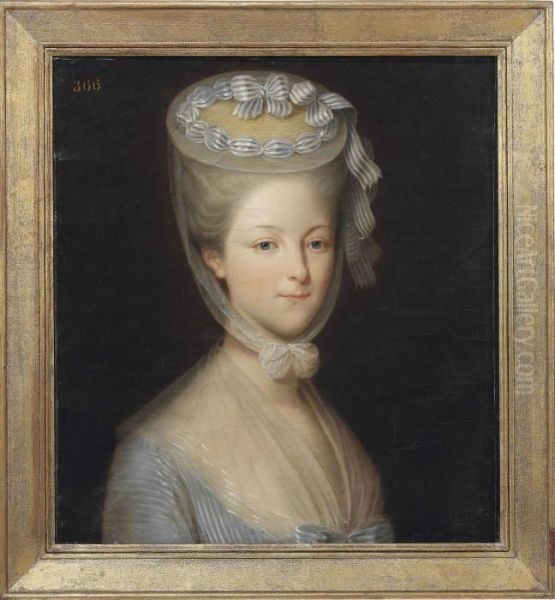 Portrait Of Princess Marie-therese-louise De Savoie-carignan Oil Painting by Pierre Claude Fr. Delorme