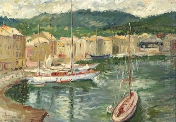 Saint Tropez. Oil Painting by Charles Eugene Delort