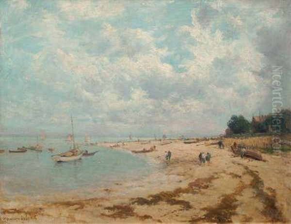 Strandleben Bei Arcachon Oil Painting by Hermann Delpech