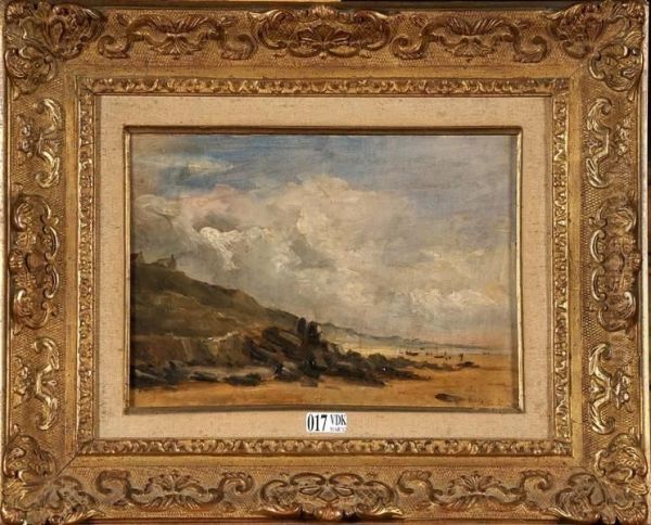 Plage Animee Oil Painting by Hippolyte Camille Delpy