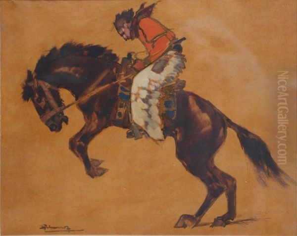 Le Cow-boy Oil Painting by Henri Deluermoz