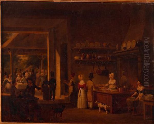 Le Dejeuner De Kermesse Oil Painting by Jean-Francois Demay