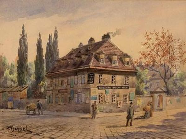 Wiener Motiv Oil Painting by Franz Demel