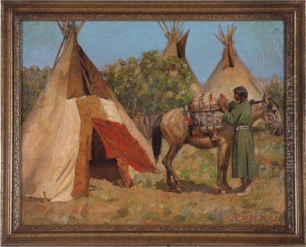 Crow Girl, Reno Battlefield Oil Painting by Edwin Willard Deming