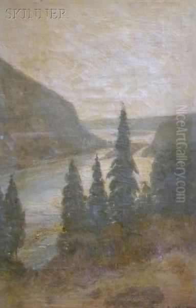 Pines And Coast Oil Painting by Edwin Willard Deming