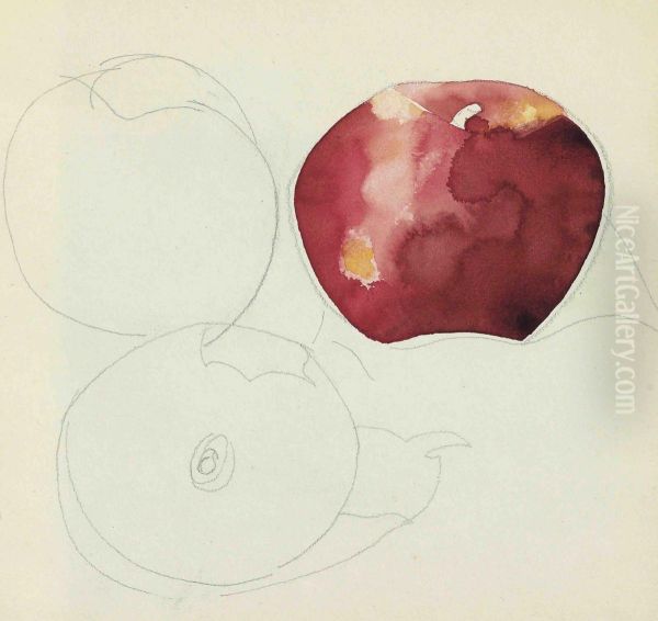 Apples Oil Painting by Charles Demuth