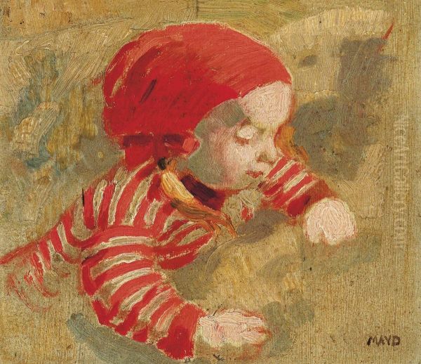 Madeleine Au Bonnet Rouge Oil Painting by Maurice Denis