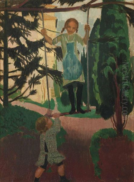 La Balancoire Au Prieure Oil Painting by Maurice Denis