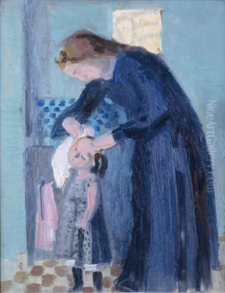 La Toilette De La Petite Bernadette Oil Painting by Maurice Denis