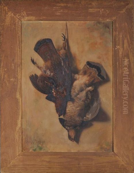 Still Life With Grouse Oil Painting by George Denison