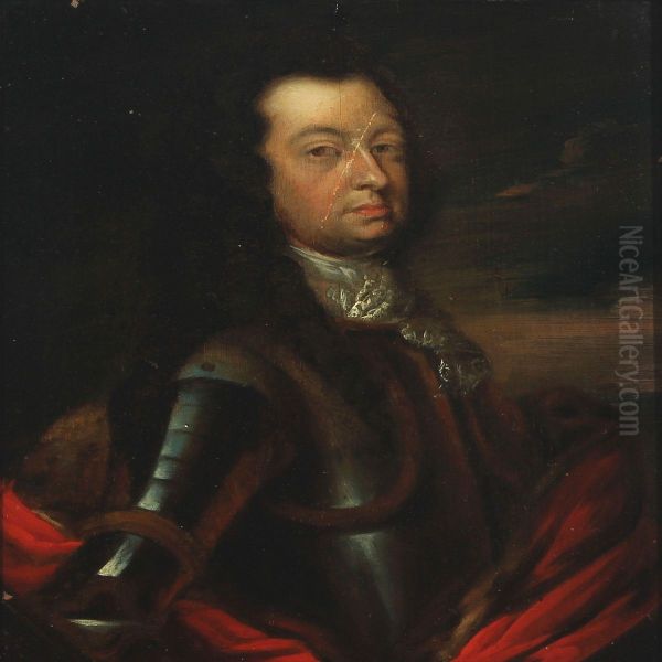 Portrait Of Tordenskiold Oil Painting by Balthasar Denner