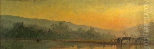 Evening Landscape (no.55) Oil Painting by Gideon Jacques Denny