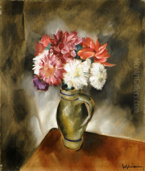 Fleurs Oil Painting by Jef Depauw