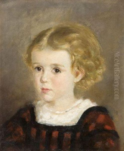 Portrait De Garconnet Blond Oil Painting by Marcellin Desboutin