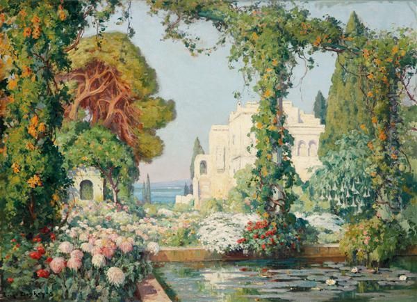 Le Jardin D'alger Oil Painting by Eugene Deshayes