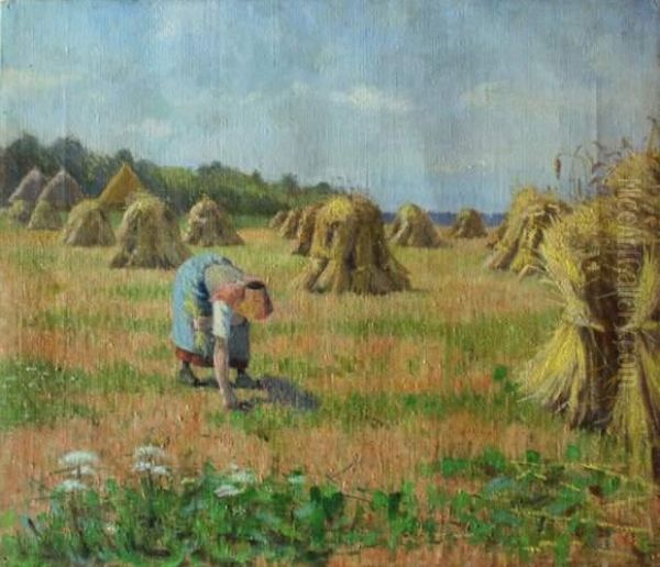 La Glaneuse Oil Painting by Louis Leon Desjardins