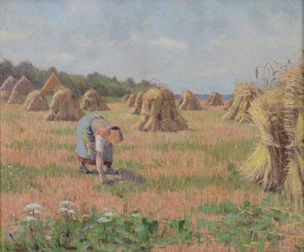 La Glaneuse Oil Painting by Louis Leon Desjardins