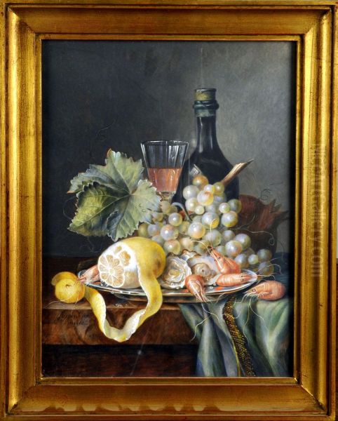 Nature Morte. Oil Painting by Louis Leon Desjardins