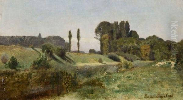 Paysage De Campagne Oil Painting by Louis Remy Eugene Desjobert