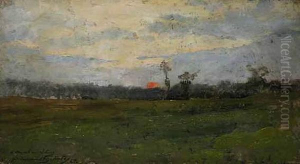 Plaine Au Crepuscule Oil Painting by Xavier Desparmet-Fitzgerald