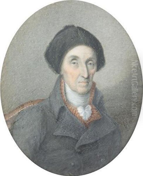 Portrat Von Johann Heinrich Otthmar Venner. Oil Painting by Joseph Eug. Desvernois