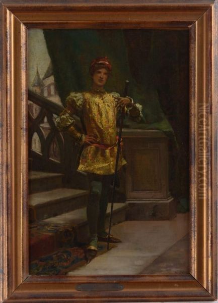 Gentleman With Sword Oil Painting by Cesare-Auguste Detti