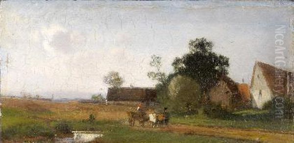 Chiemgaulandschaft Oil Painting by Heinrich Deuchert