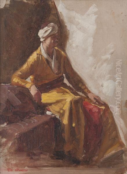 Arabe Assis. Oil Painting by Charles Devillie