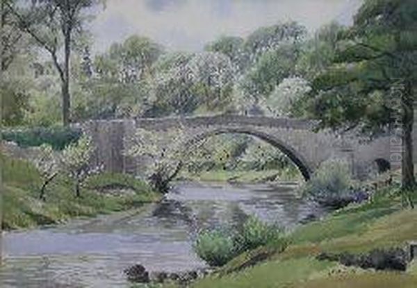 Twizel Bridge Oil Painting by George Devy