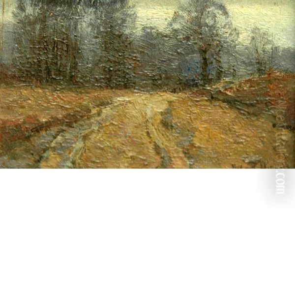 Edge Of A Wood Oil Painting by Charles Melville Dewey