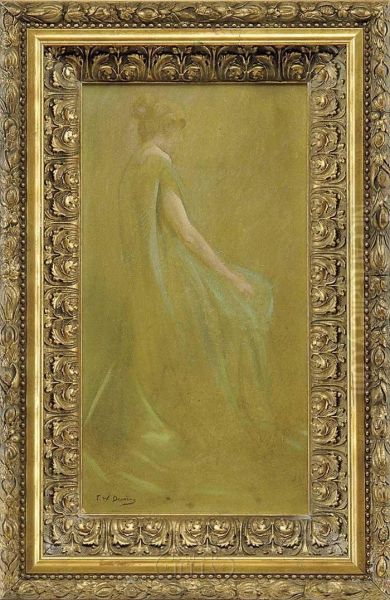 Sheer Green Oil Painting by Thomas Wilmer Dewing