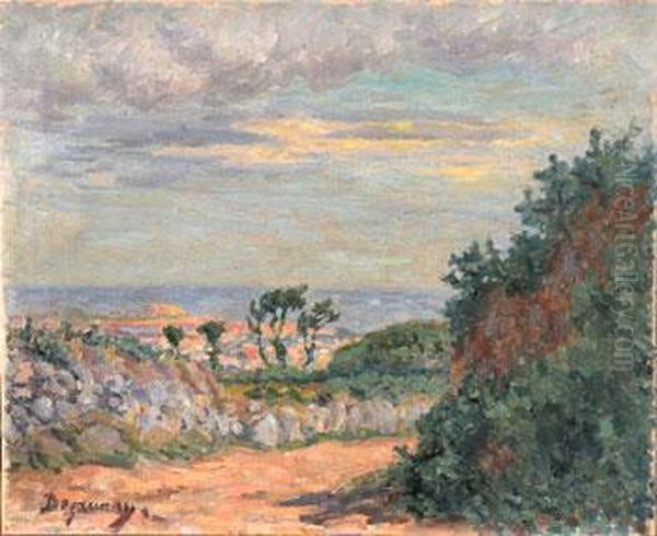 Vue Panoramique De Ploumanach Oil Painting by Emile Alfred Dezaunay