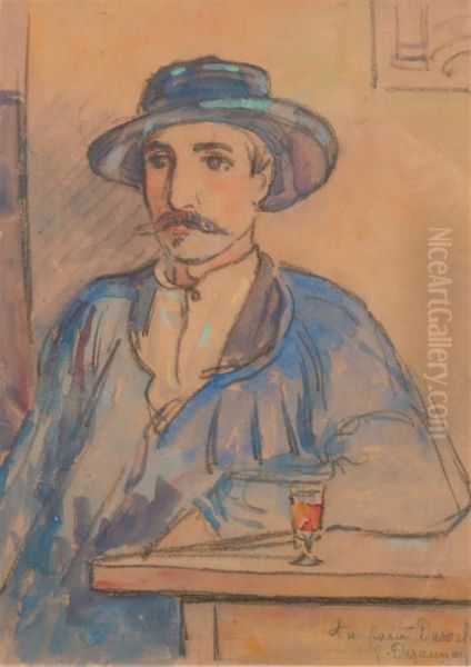 Portrait Du Poete Durocher Oil Painting by Emile Alfred Dezaunay