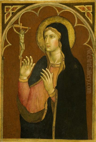 Madonna Orante Oil Painting by Martino Di Bartolomeo Di Biagio